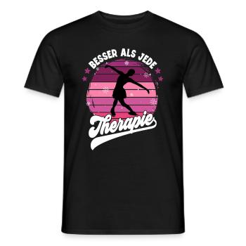 Eislaufen - Männer T-Shirt - Schwarz - Vorne - AI Model Male 178 light (178cm)