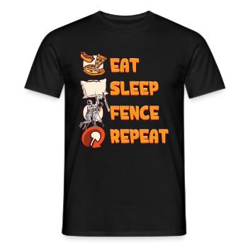 Fechten - Männer T-Shirt - Schwarz - Vorne - AI Model Male 178 light (178cm)