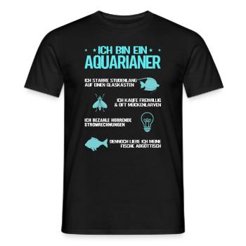 Ich bin ein Aquarianer - Männer T-Shirt - Schwarz - Vorne - AI Model Male 178 light (178cm)