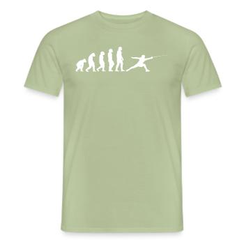Fencing - Men's T-Shirt - sage - Front - AI Model Male 178 light (178cm)