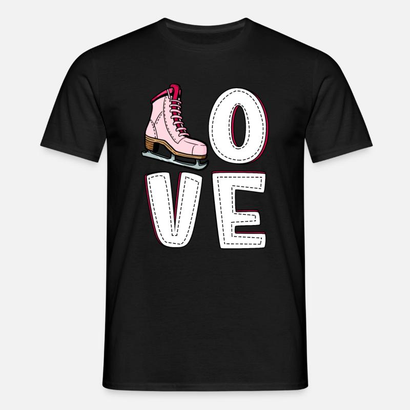 Eislaufen - Männer T-Shirt - Schwarz
