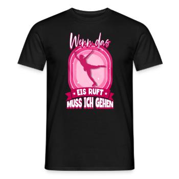 Eislaufen - Männer T-Shirt - Schwarz - Vorne - AI Model Male 178 light (178cm)