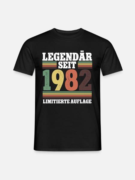Legendär Seit 1982 Geburtstag - Männer T-Shirt - Schwarz
