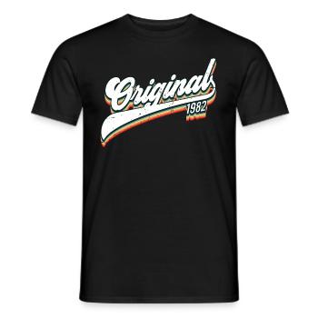 1982 Geburtstag - Männer T-Shirt - Schwarz - Vorne - AI Model Male 178 light (178cm)