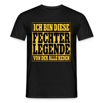 Fechten - Männer T-Shirt - Schwarz - Vorne - AI Model Male 178 light (178cm)