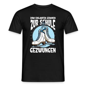 Eislaufen - Männer T-Shirt - Schwarz - Vorne - AI Model Male 178 light (178cm)