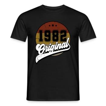 1982 Geburtstag - Männer T-Shirt - Schwarz - Vorne - AI Model Male 178 light (178cm)