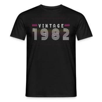 1982 Geburtstag - Männer T-Shirt - Schwarz - Vorne - AI Model Male 178 light (178cm)