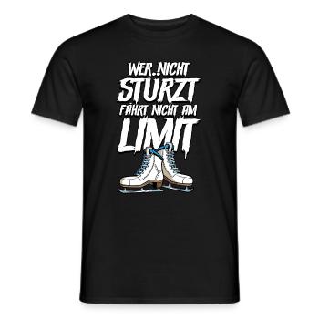 Eislaufen - Männer T-Shirt - Schwarz - Vorne - AI Model Male 178 light (178cm)