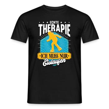 Eislaufen - Männer T-Shirt - Schwarz - Vorne - AI Model Male 178 light (178cm)
