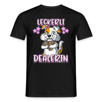 Leckerli Dealerin Hundebesitzer - Männer T-Shirt - Schwarz - Vorne - AI Model Male 178 light (178cm)