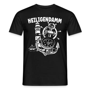 Heiligendamm - T-shirt homme - noir - Devant - AI Model Male 178 light (178cm)