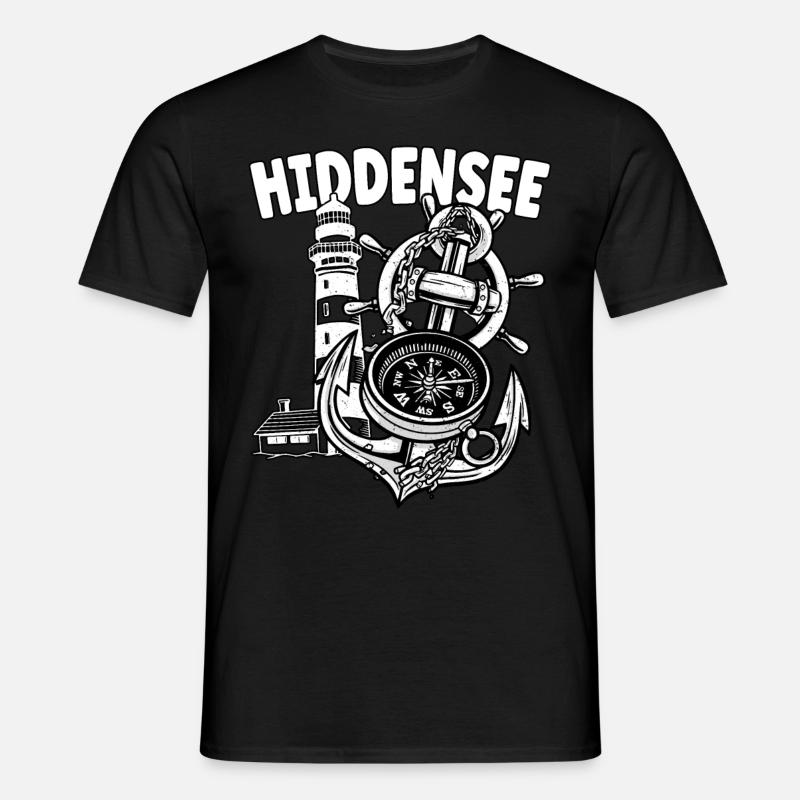 Hiddensee - Männer T-Shirt - Schwarz