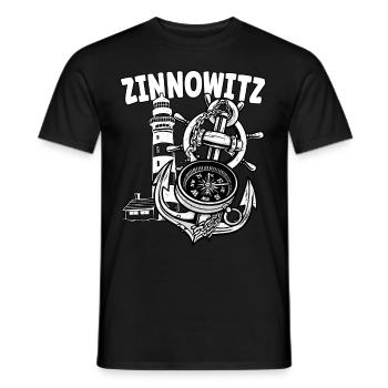 Zinnowitz - Männer T-Shirt - Schwarz - Vorne - AI Model Male 178 light (178cm)