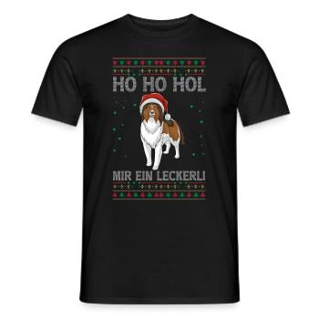 Shetland Sheepdog Weihnachten - Männer T-Shirt - Schwarz - Vorne - AI Model Male 178 light (178cm)