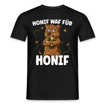 Bär Honig - Männer T-Shirt - Schwarz - Vorne - AI Model Male 178 light (178cm)