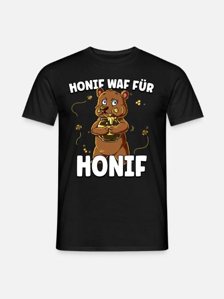 Bär Honig - Männer T-Shirt - Schwarz