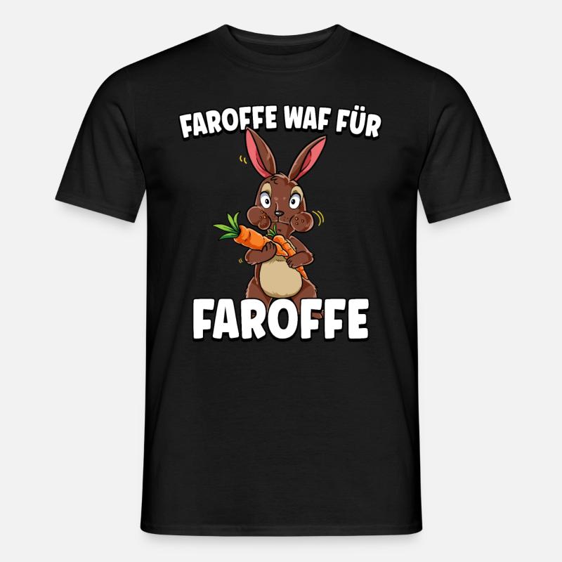 Hase Karotte - Männer T-Shirt - Schwarz