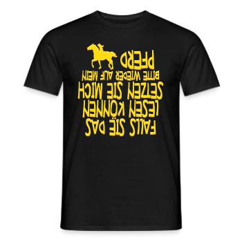 Pferde - Männer T-Shirt - Schwarz - Vorne - AI Model Male 178 light (178cm)