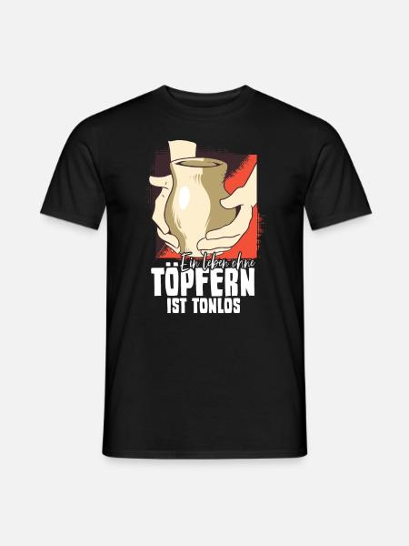 Töpfern - Männer T-Shirt - Schwarz