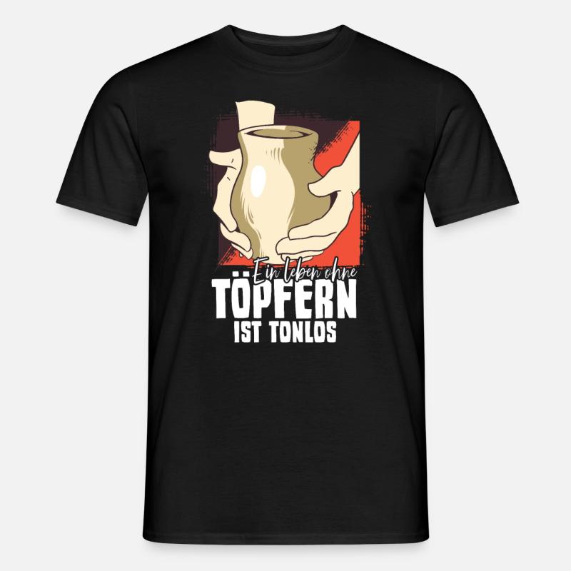Töpfern - Männer T-Shirt - Schwarz