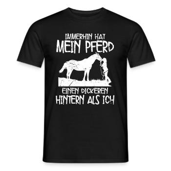 Pferde - Männer T-Shirt - Schwarz - Vorne - AI Model Male 178 light (178cm)