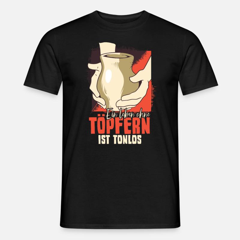 Töpfern - Männer T-Shirt - Schwarz