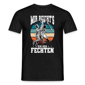 Fechten - Männer T-Shirt - Schwarz - Vorne - AI Model Male 178 light (178cm)