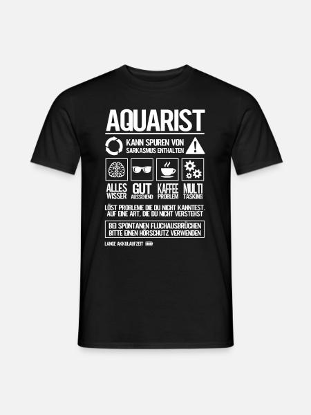 Aquarianer Aquarist - Männer T-Shirt - Schwarz