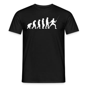 Fencing - Men's T-Shirt - black - Front - AI Model Male 178 light (178cm)