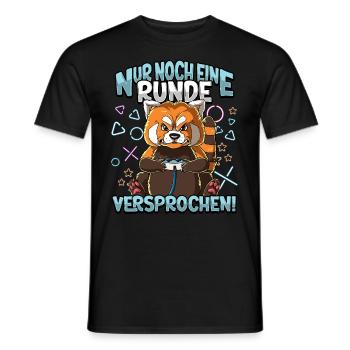 Nur noch eine Runde Zocken Gaming - Männer T-Shirt - Schwarz - Vorne - AI Model Male 178 light (178cm)