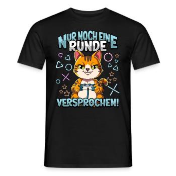 Nur noch eine Runde Zocken Gaming - Männer T-Shirt - Schwarz - Vorne - AI Model Male 178 light (178cm)