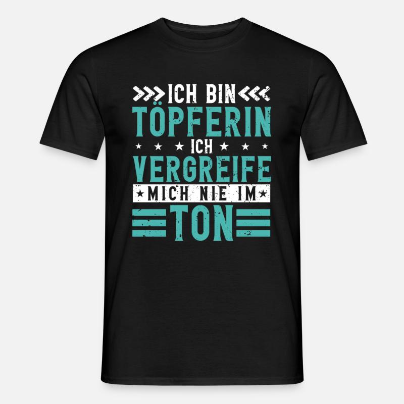 Töpfern - Männer T-Shirt - Schwarz