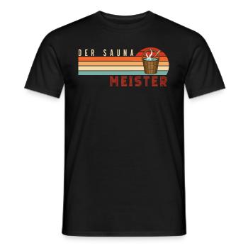 Sauna - Männer T-Shirt - Schwarz - Vorne - AI Model Male 178 light (178cm)