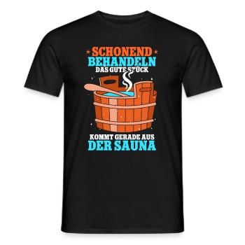 Sauna - Männer T-Shirt - Schwarz - Vorne - AI Model Male 178 light (178cm)
