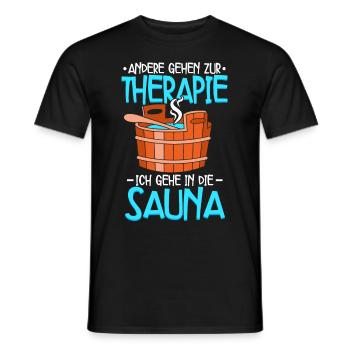 Sauna - Männer T-Shirt - Schwarz - Vorne - AI Model Male 178 light (178cm)
