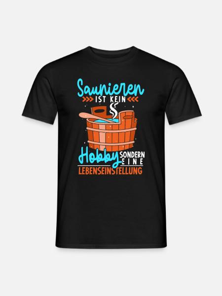 Sauna - Männer T-Shirt - Schwarz
