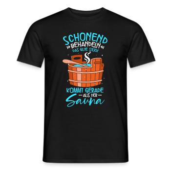 Sauna - Männer T-Shirt - Schwarz - Vorne - AI Model Male 178 light (178cm)