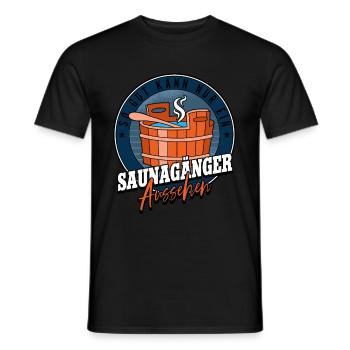 Sauna - Männer T-Shirt - Schwarz - Vorne - AI Model Male 178 light (178cm)