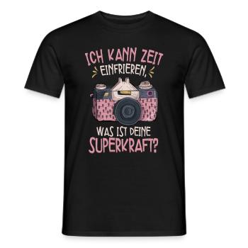 Fotografieren Fotografen - Männer T-Shirt - Schwarz - Vorne - AI Model Male 178 light (178cm)