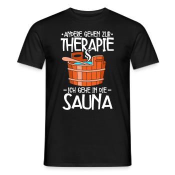 Sauna - Männer T-Shirt - Schwarz - Vorne - AI Model Male 178 light (178cm)