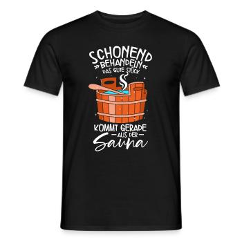 Sauna - Männer T-Shirt - Schwarz - Vorne - AI Model Male 178 light (178cm)