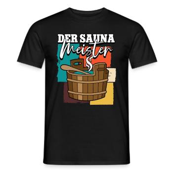 Sauna - Männer T-Shirt - Schwarz - Vorne - AI Model Male 178 light (178cm)