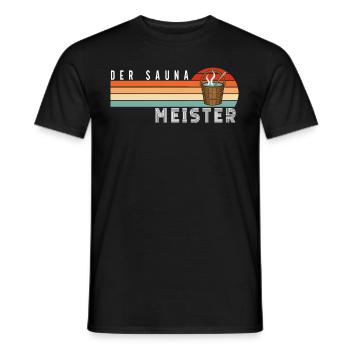 Sauna - Männer T-Shirt - Schwarz - Vorne - AI Model Male 178 light (178cm)