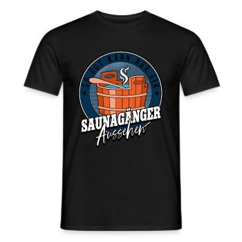 Sauna - Männer T-Shirt - Schwarz - Vorne - AI Model Male 178 light (178cm)