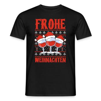 Weinnachten Frohe Weihnachten - Männer T-Shirt - Schwarz - Vorne - AI Model Male 178 light (178cm)