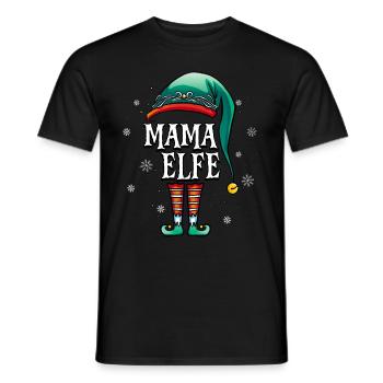 Weihnachten Mama Elf - Männer T-Shirt - Schwarz - Vorne - AI Model Male 178 light (178cm)