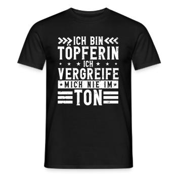 Töpfern - Männer T-Shirt - Schwarz - Vorne - AI Model Male 178 light (178cm)