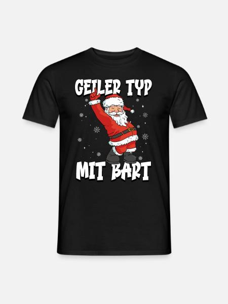 Bart Weihnachten - Männer T-Shirt - Schwarz