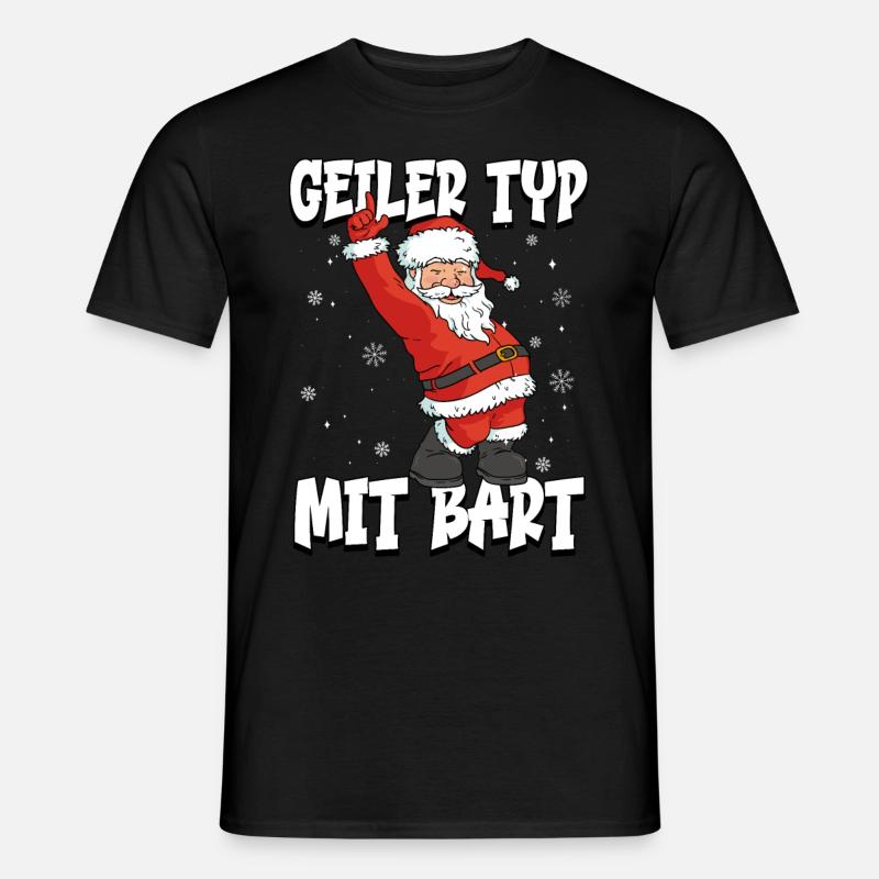Bart Weihnachten - Männer T-Shirt - Schwarz